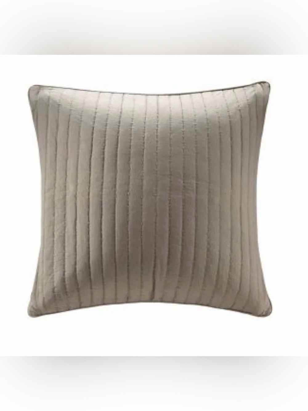 INK+IVYA Camila Quilted Euro Sham Taupe Beige 26 in NEW NIP